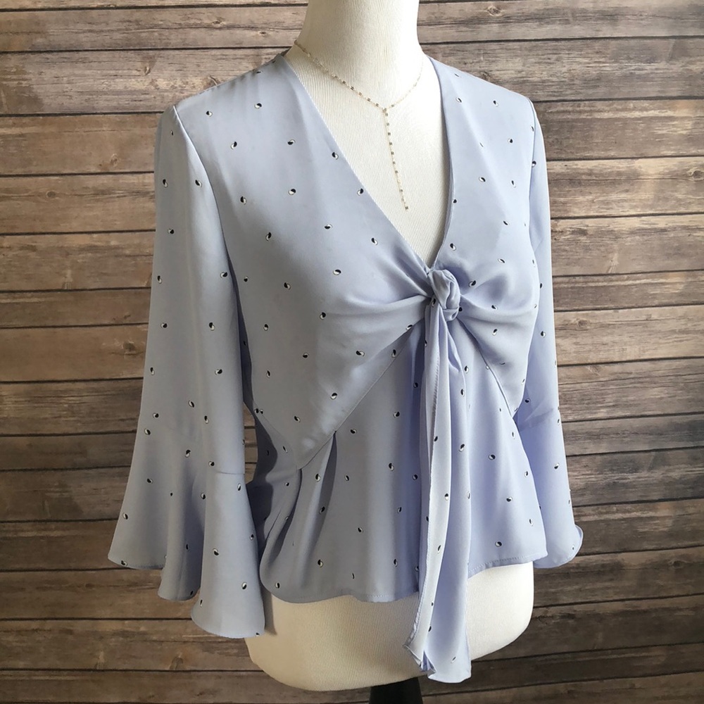 1 Left! 🦋Tie-Front Flutter Top🦋 - Picture 5 of 6